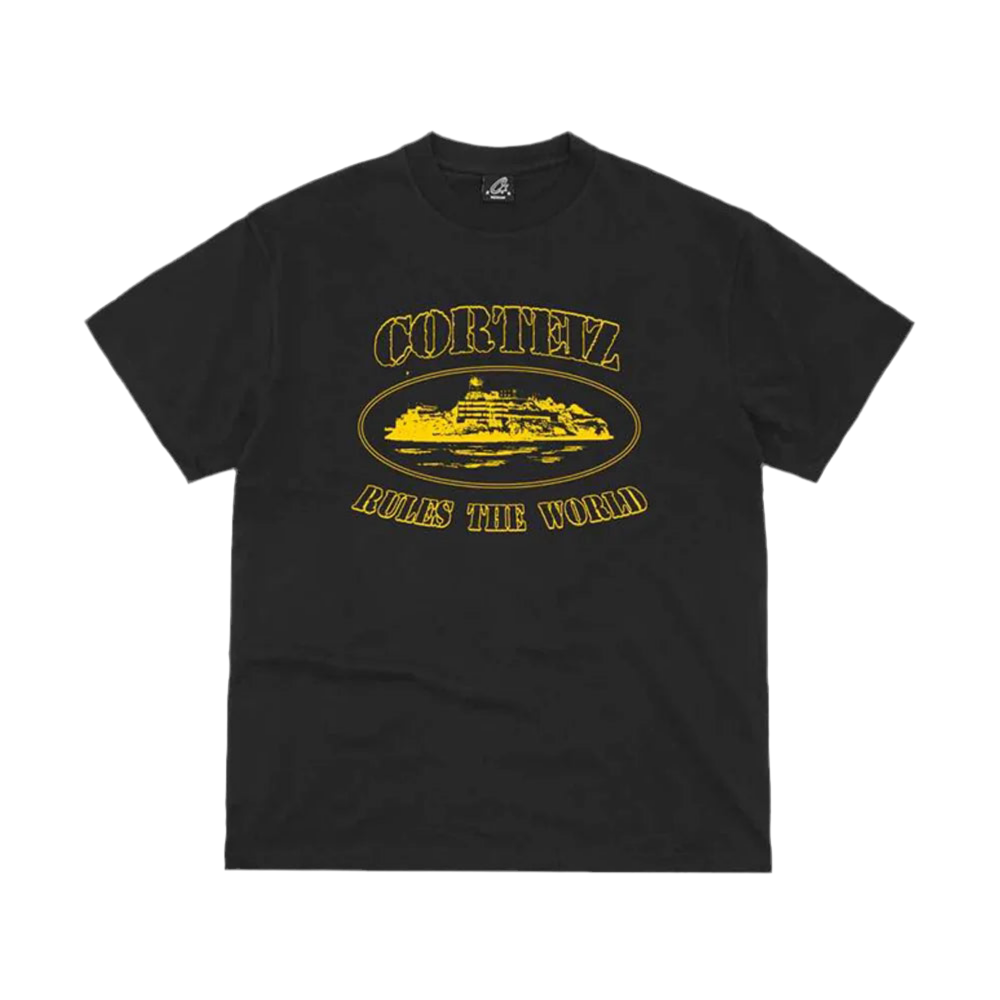 Corteiz Alcatraz Tee Black Yellow