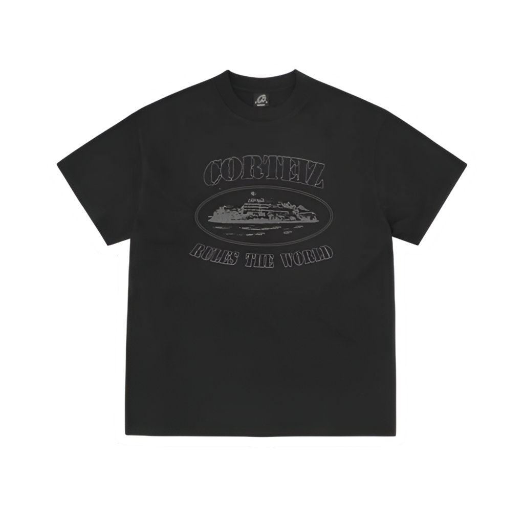 Corteiz Reflective Alcatraz Tee Black