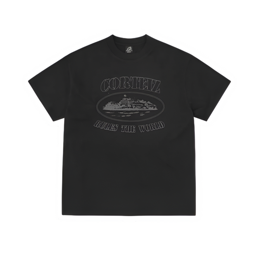 Corteiz Reflective Alcatraz Tee Black