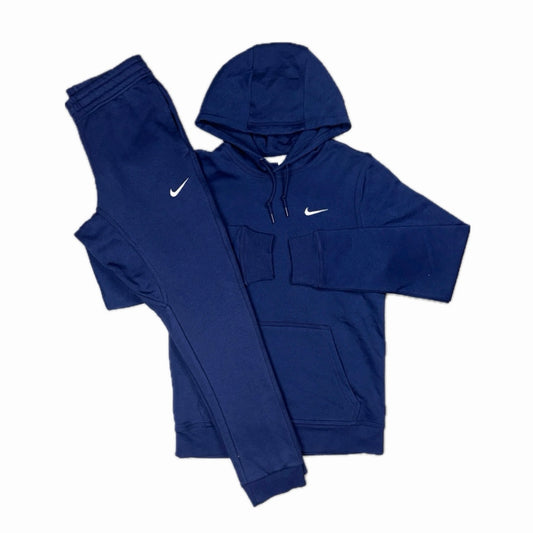 Nike Club Hooded Fleece Tracksuit Navy