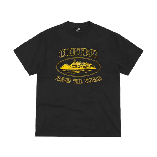 Corteiz Alcatraz Tee Black Yellow
